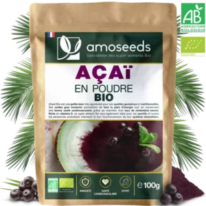 Acai en poudre bio 100 g Amoseeds