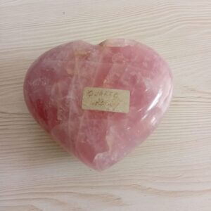 Pierre coeur quartz rose