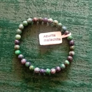 Bracelet azurite malachite 6mm