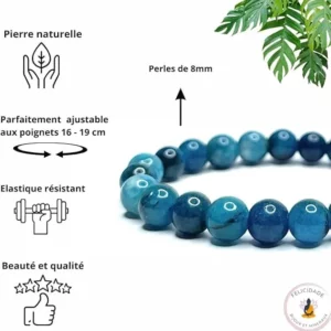 Bracelet azurite 6mm – Image 3