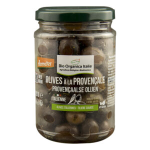 BIO ORGANICA OLIVES NOIRES ENTIERES A LHUILE A LA PROVENCALE DEMETER