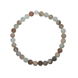 Bracelet pierre de lune multicolore perles 6mm