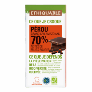 CHOCO NOIR PEROU 70% BIO 100G