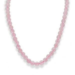 Collier quartz rose 8m