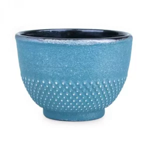 Tasse fonte bleue et argent